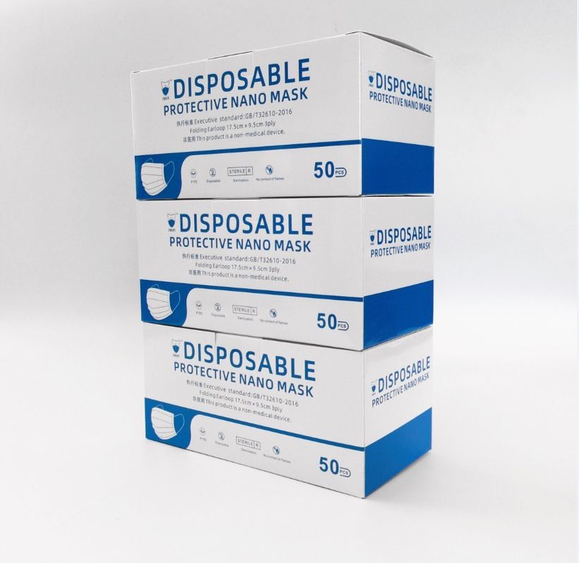 CER FDA-GEBILLIGTE 3 übt Wegwerfgesichtsmaske-Antivirenatemschutz aus fournisseur